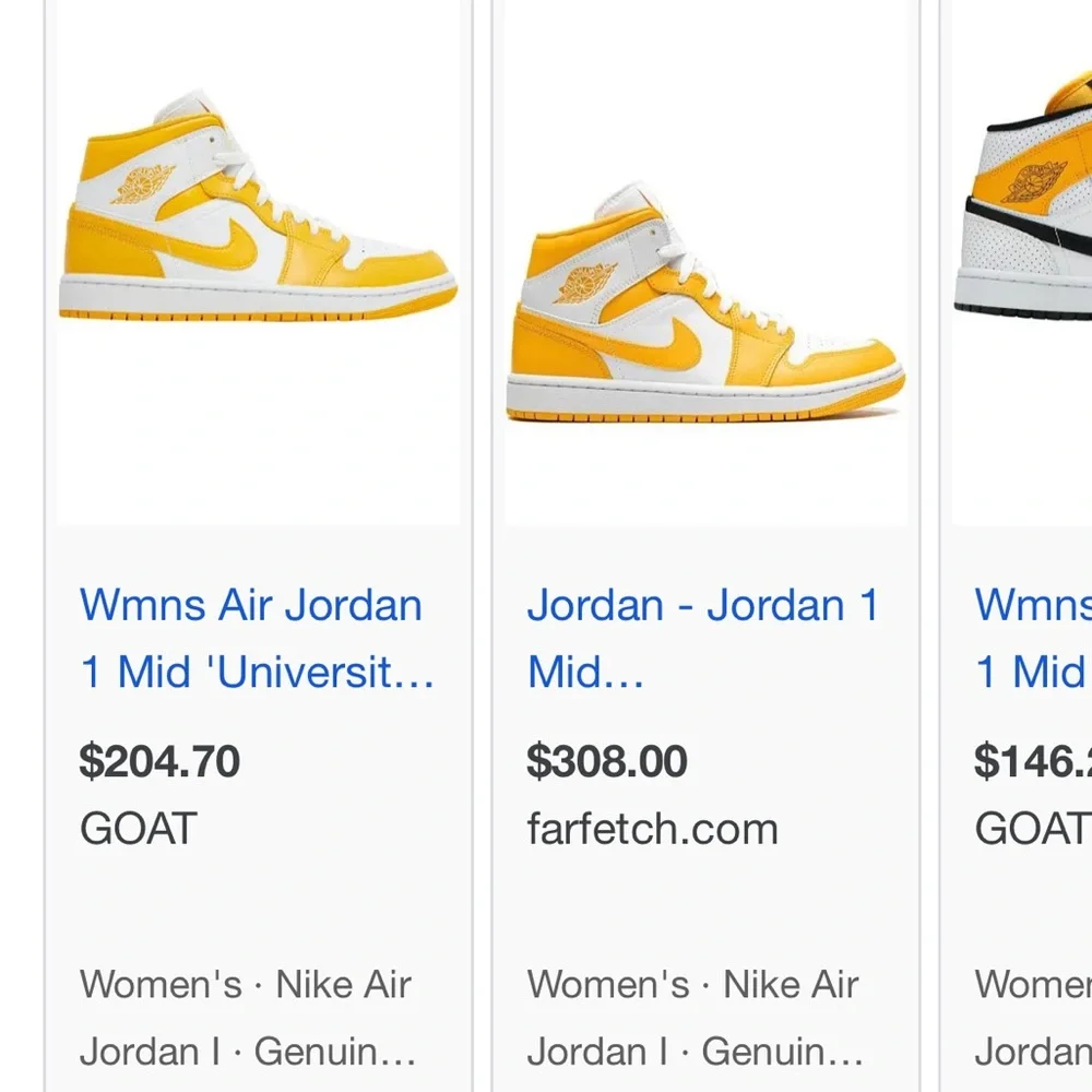 Jordan 1 mid university yellow - Picture 4 of 6